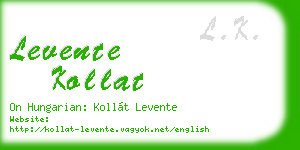 levente kollat business card